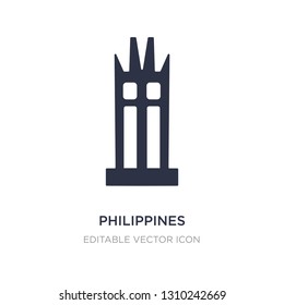 philippines icon on white background. Simple element illustration from Monuments concept. philippines icon symbol design.