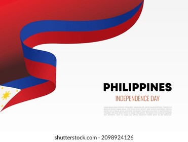 Philippines Independence day background banner poster for national celebration on June 12 and 13 th.