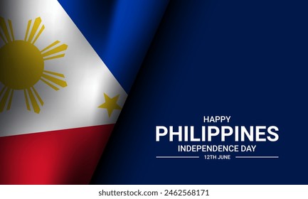 Philippines Independence Day Background Design. Patriotic poster design. Vector illustration