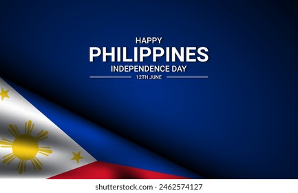 Philippines Independence Day Background Design. Patriotic poster design. Vector illustration