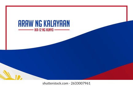 Philippines independence day background design. Translation : independence day, june 9th. Vector Illustration.