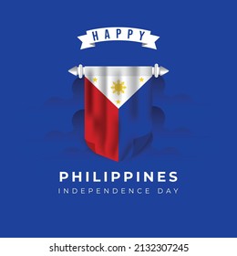 Philippines independence day banner design template