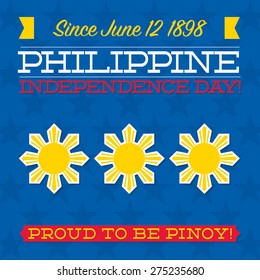 Philippines Independence Day card in vector format.