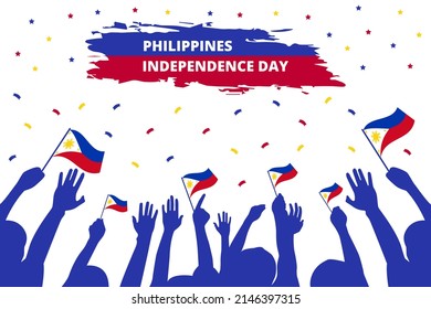 Philippines Independence Day Celebration Background Vector Illustration