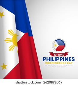 Philippines Independence Day Celebration Illustration. Template for Poster, Banner, Advertising, Greeting Card or Print Design Elementation