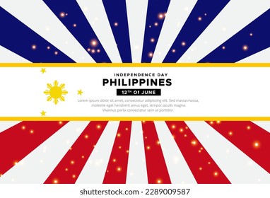 Philippines Independence day Design vector suitable for poster, social media, banner, flyer and backdrop