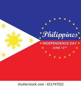 Philippines Independence Day vector illustration. Philippines national day banner, background, and display design.