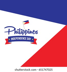 Ilustración vectorial del Día de la Independencia de Filipinas. Anuncio del día nacional de Filipinas, fondo y diseño de pantalla.