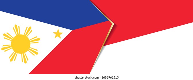 Philippines Indonesia Flags Two Vector Flags Stock Vector (royalty Free 