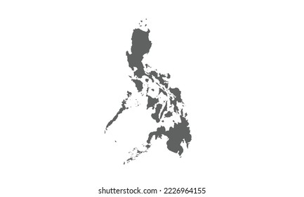Philippines isolated on white background.
