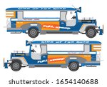 Philippines Jeepney icon vector set