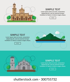 Philippines landmark asean concept, infographics, vector illustration