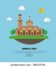 Philippines landmark asean concept, infographics, vector illustration