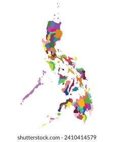 Philippines map. Map of Philippines in administrative provinces 