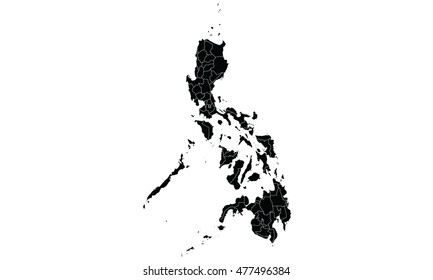 Philippines map black color