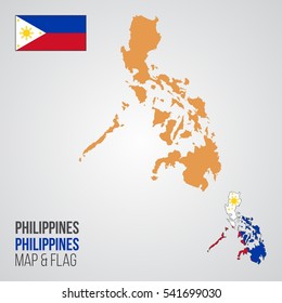  Philippines Map and Flag