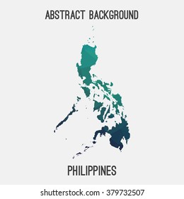 Philippines map in geometric polygonal style.Abstract tessellation,modern design background. Vector illustration EPS8