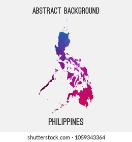 Philippines map in geometric polygonal,mosaic style.Abstract tessellation,modern design background,low poly. Geometric cover, mockup. Vector illustration.