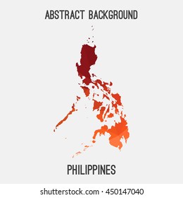 Philippines map in geometric polygonal,mosaic style.Abstract tessellation,modern design background,low poly. Vector illustration.