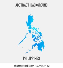 Philippines map in geometric polygonal,mosaic style.Abstract tessellation,modern design background,low poly. Vector illustration.