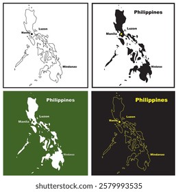 Philippines map icon vector illustration design