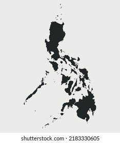 Philippines map isolated on white background. Map of Philippines. Vector illustration