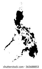 Philippines Map On White Background Vector