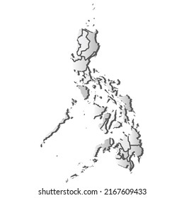 Philippines Map Silhouette White Icon Stock Vector (Royalty Free ...