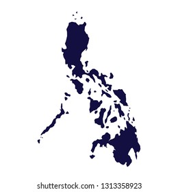 Philippines Map Vector Stock Vector (Royalty Free) 1313358923 ...