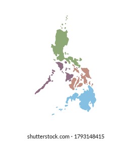 Philippines map vector design template illustration