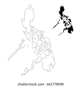 Philippines map, vector illustration