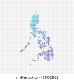 Philippines Map Vector (small Dots Objects)