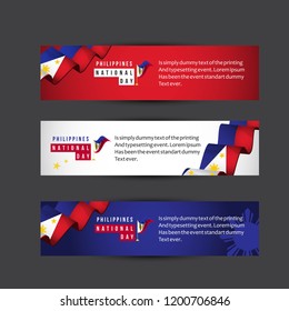 Philippines National Day Vector Template Design Illustration