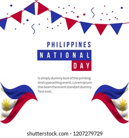 Philippines National Day Vector Template Design Illustration