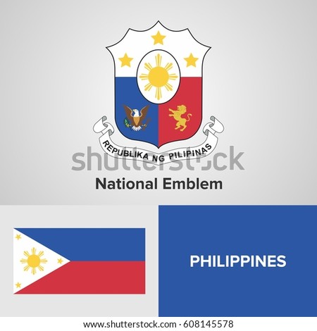 Philippines National Emblem and flag 