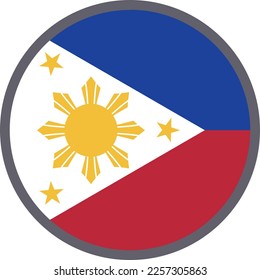 Vector de icono de bandera nacional de Filipinas Material de ilustración