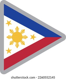 Philippines national flag icon vector Illustration material