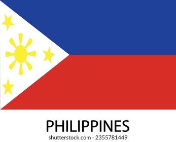 Arte vectorial de bandera nacional de Filipinas
