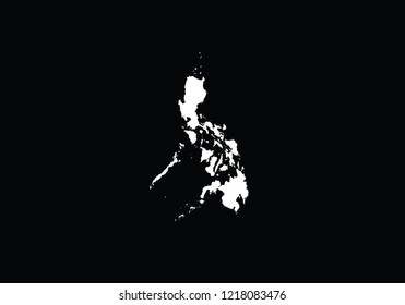 Philippines outline map country shape state symbol national borders
