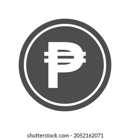 Philippines Peso coin solid icon. High quality and very suitable for your design, web design, mobile app design, etc. Flat design vector illustration.