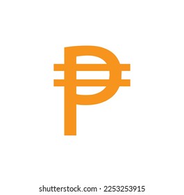 philippines peso currency icon vector isolated on background