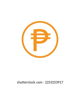 philippines peso currency icon vector isolated on background