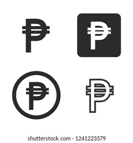 Philippines peso currency symbol vector images