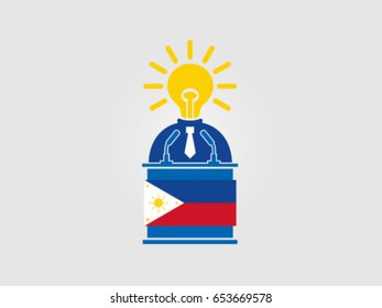 Philippines Podium Bright Idea Businessman
