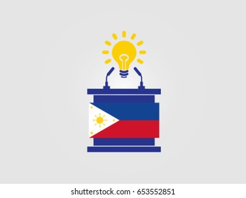 Philippines Podium Bright Idea Speech