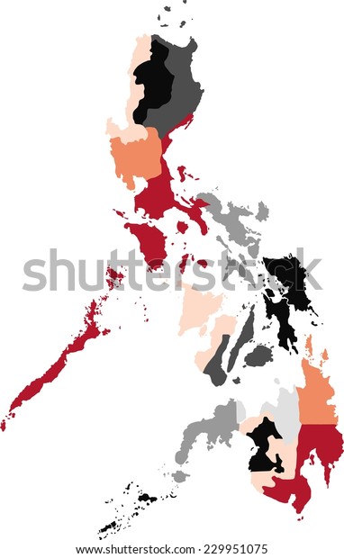 Philippines Political Map Pastel Colors Stock Vector (Royalty Free ...