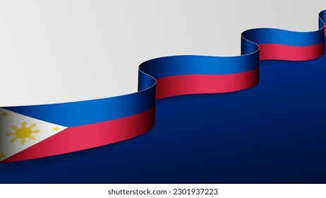 Philippines ribbon flag background. Element of impact for the use you want to make of it.