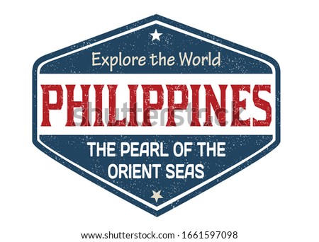 Philippines sign or stamp on white background, vector illustration