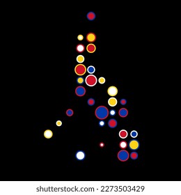 Philippines Silhouette Pixelated pattern map illustration