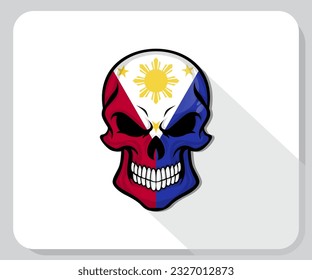 Icono del Orgullo de Bandera de Cráneo de Filipinas
